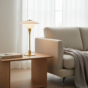 Scandinavian Style Glass Table Lamp - Minimalist LED Bedside & Desk Lighting Table Lamp