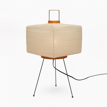Akari 7A Minimalist Table Lamp with Hand-Folded Washi Shade Table Lamps