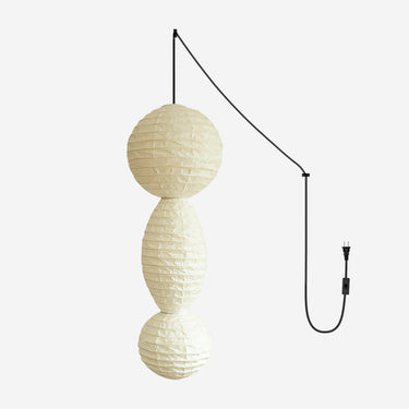 Akari Tayo - Elegant Plug-In Pendant Lamp with Washi Paper Shade Lamps & Lighting
