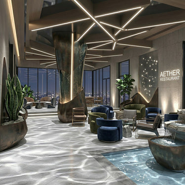 AuraFlow | Dynamic Color-Changing Ripple Effect Outdoor Spotlights with Ripple Effect