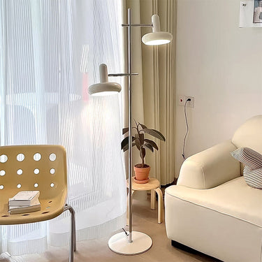 Bauhaus Style Modern Floor Lamp with Adjustable Heads & Glass Base Floor Lamps