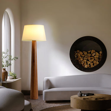 Malva Wood Floor Lamp with Minimalist Design & Replaceable Bulb Lamps