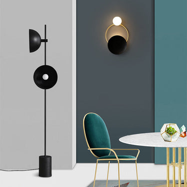 Elegant Black Marble Floor Lamp with Sleek Design Floor Lamps