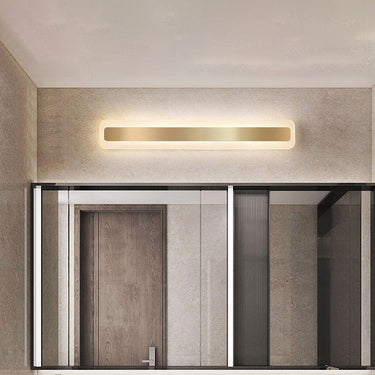 Elegant Bathroom Mirror Wall Light Fixture with Long Metal Vanity Light Bathroom Lighting