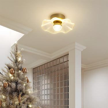 Elegant LED Flush Mount Ceiling & Wall Light with Gold Finish for Modern Spaces Ceiling Lights