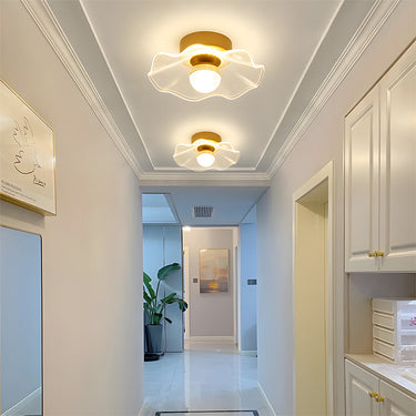 Elegant LED Flush Mount Ceiling & Wall Light with Gold Finish for Modern Spaces Ceiling Lights