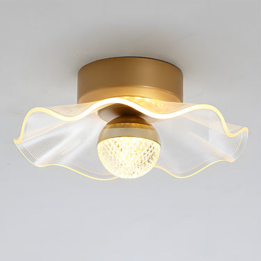 Elegant LED Flush Mount Ceiling & Wall Light with Gold Finish for Modern Spaces Ceiling Lights