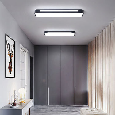 Elegant Nordic Minimalist Long LED Ceiling Light - Energy-Efficient Design Lighting