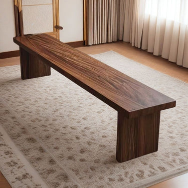 Elegant Pine Wood Shoe Storage Bench for Entryway & Living Room Benches