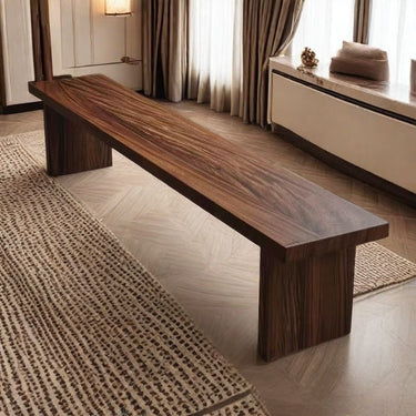 Elegant Pine Wood Shoe Storage Bench for Entryway & Living Room Benches