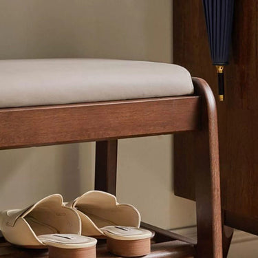 Elegant Shoe Rack Storage Bench - Entryway Shoe Storage with Leather Seating Benches