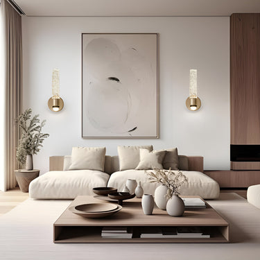 Glamorous Crystal Wall Light - Elegant Sconce with Metal Frame for Modern Decor Wall Lighting
