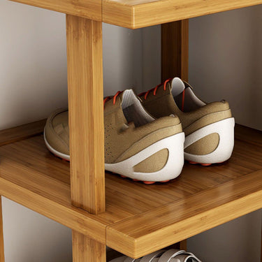 Modern 5-Tier Bamboo Shoe Rack - Stylish Shoe Storage Organizer Shoe Storage