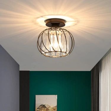 Elegant Flush Mount Ceiling Light with Glass Accents for Hallways Ceiling Lights