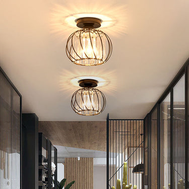 Elegant Flush Mount Ceiling Light with Glass Accents for Hallways Ceiling Lights