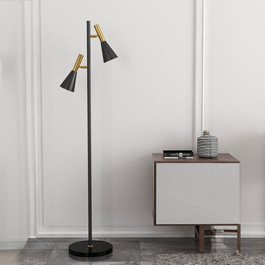 Modern Adjustable Dual-Head Black Floor Lamp for Stylish Lighting Floor Lamps