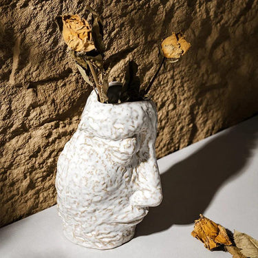 Modern Ceramic Face Vase – Unique Decorative Flower Vase for Floral Arrangements and Home Decor Vase