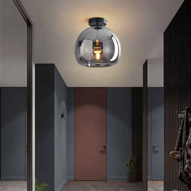 Modern Copper Flush Mount Ceiling Light Fixture for Hallway & Living Room Lighting