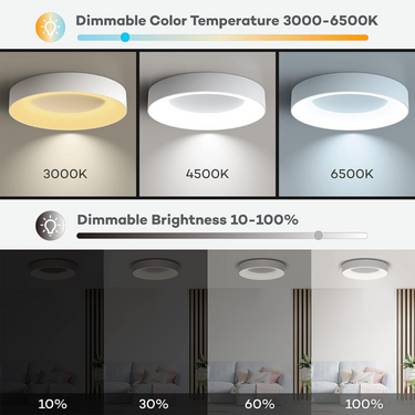 Modern LED Flush Mount Ceiling Light - Energy-Efficient Minimalist Design Ceiling Lights