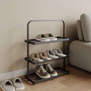 Modern Minimalist 3-Tier Shoe Rack - Durable Iron Shoe Storage Organizer Shoe Storage