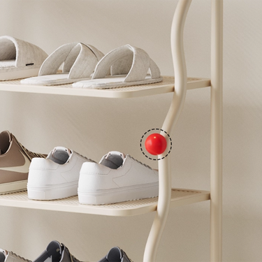 Modern Minimalist Shoe Rack - 4-Tier Iron Shoe Storage Organizer Shoe Racks