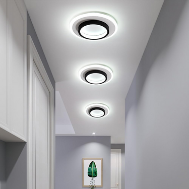 Modern Round Flush Mount Ceiling Light with LED Acrylic Diffuser Ceiling Lights
