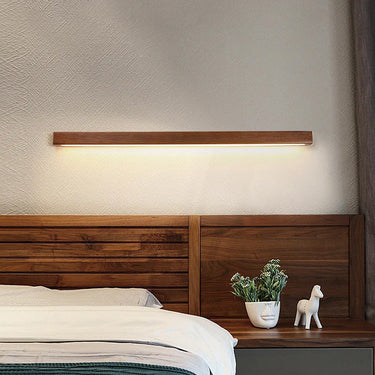 Modern Wooden LED Wall Light Japanese Minimalist Linear Sconce Wall Lights