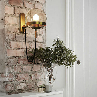 Nordic Retro Glass Ball Wall Lamp for Elegant Interiors Wall Lights