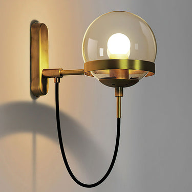 Nordic Retro Glass Ball Wall Lamp for Elegant Interiors Wall Lights