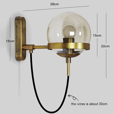 Nordic Retro Glass Ball Wall Lamp for Elegant Interiors Wall Lights
