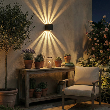 Orvella - Modern Outdoor Wall Sconce Light | Waterproof Aluminum Fixture for Patios or Backyard Outdoor Lighting