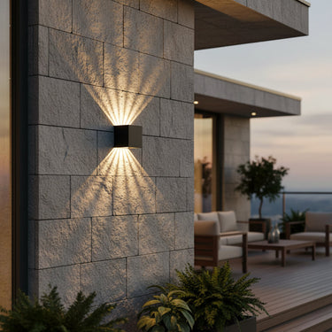 Orvella - Modern Outdoor Wall Sconce Light | Waterproof Aluminum Fixture for Patios or Backyard Outdoor Lighting