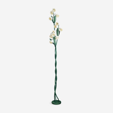 Sara Orchid - Elegant Orchid Floor Lamp with White Flower Shades for Living Room or Bedroom Lighting