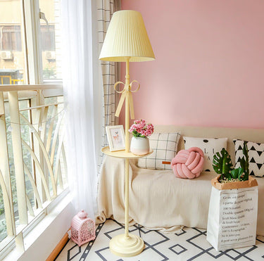 Sara Ribbon Modern Floor Lamp with Tray - Stylish Standing Lamp for Living Room Floor Lamps