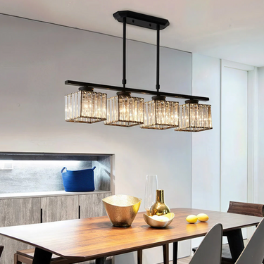 Gallery Collection | Kitchen Pendant Lighting with Faceted Glass Shades Pendant Lights