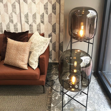 Contemporary Glass Floor Lamp - Stylish Postmodern Design Floor Lamps