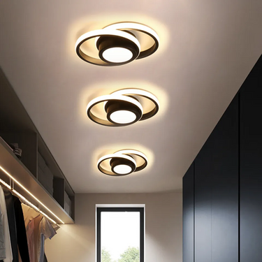 Sleek Double Ring Flush Mount Ceiling Light - Modern LED Fixture Lamps & Light Fixtures