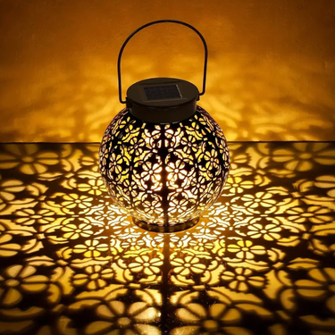 Elegant Solar Lantern - Hanging Solar Powered Lanterns for Garden or Patio Decor Outdoor Lighting