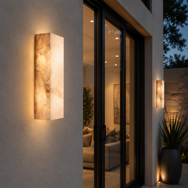 Modern LED Outdoor Wall Light - Natural Stone Waterproof Design Wall Lights