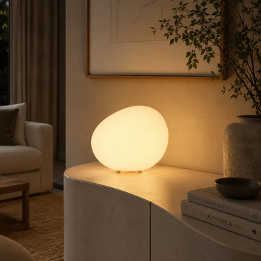 PebbleGlow | Modern Pebble LED Table Lamp for Living Room & Bedroom