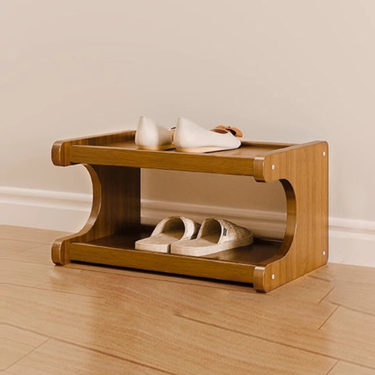 Scandinavian Bamboo Shoe Organizer - 2-6 Tier Shoe Rack Storage Cabinet Shoe Storage