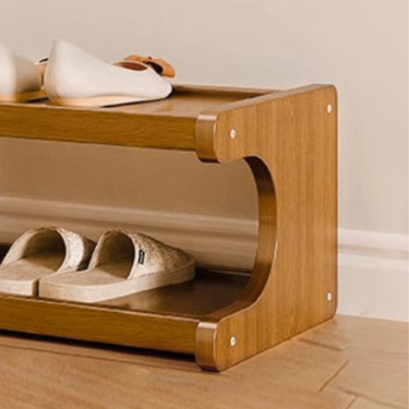 Scandinavian Bamboo Shoe Organizer - 2-6 Tier Shoe Rack Storage Cabinet Shoe Storage