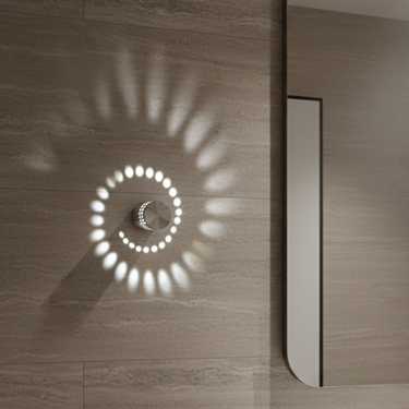 Cylindrical LED Wall and Ceiling Light - Colorful Spiral Effect Sconce for Modern Decor Wall Lights