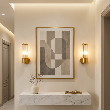 Elegant Gold Bathroom Wall Light - Modern LED Sconce for Chic Bathroom Decor Lighting