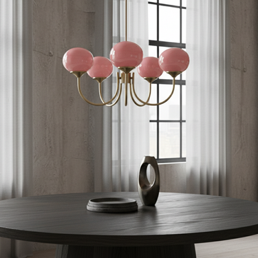 Bonbon Modern Chandelier Light with Opaque Glass Globes for Dining Room Chandeliers