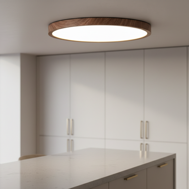 Ethos Flush Mount Ceiling Light - Ultra-Thin Japandi Design, Soft LED Glow Flush Mount Lighting