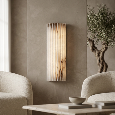 MarbleGlow | Elegant Minimalist Marble Wall Sconce Light for Bedroom Wall Lamps