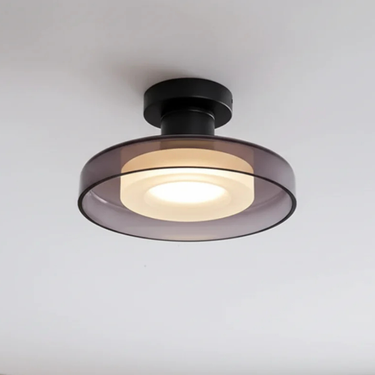 Eclipse Light - Modern Flush Mount Ceiling Light with Layered Glass Halo Lighting