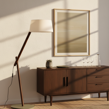 Valeo Modern Floor Lamp – Sculptural Curved Shade Floor Light for Contemporary Living Spaces Floor Lamps