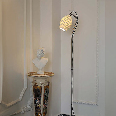 Vintage Ceramic Ribbed Floor Lamp - Unique Lighting for Living Room Floor Lamps